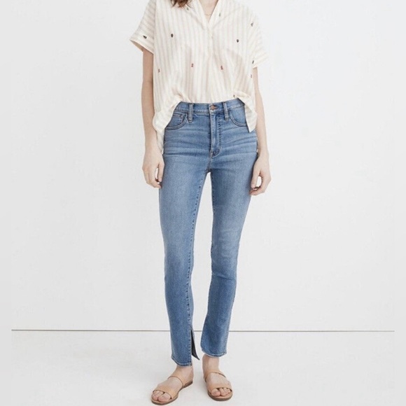 Madewell 10” Roadtripper High Rise Slit Ankle Edition Jeans - Picture 1 of 12